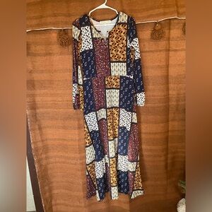 Patchwork Maxi Dress